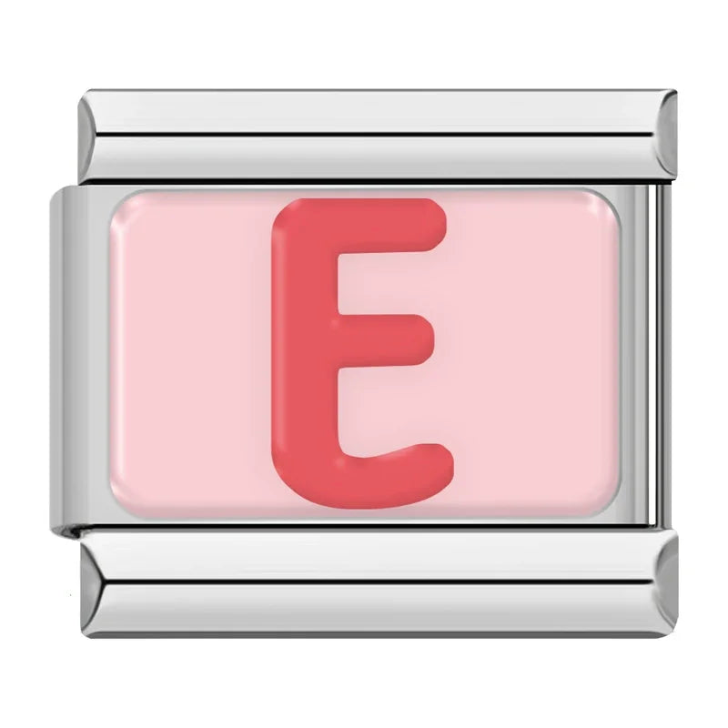 Italian Charms Letras Rosas - Charmsymore