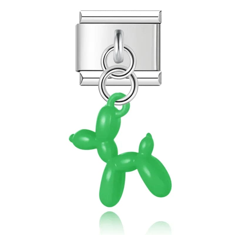 Italian Charms Perritos De Globo Acero Inoxidable - Charmsymore