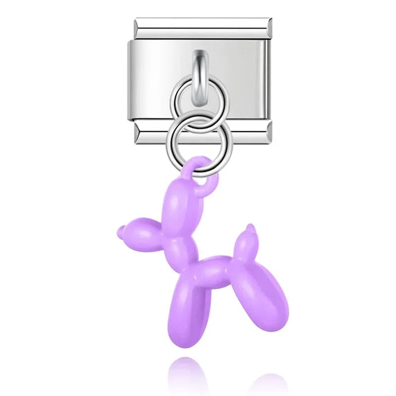 Italian Charms Perritos De Globo Acero Inoxidable - Charmsymore