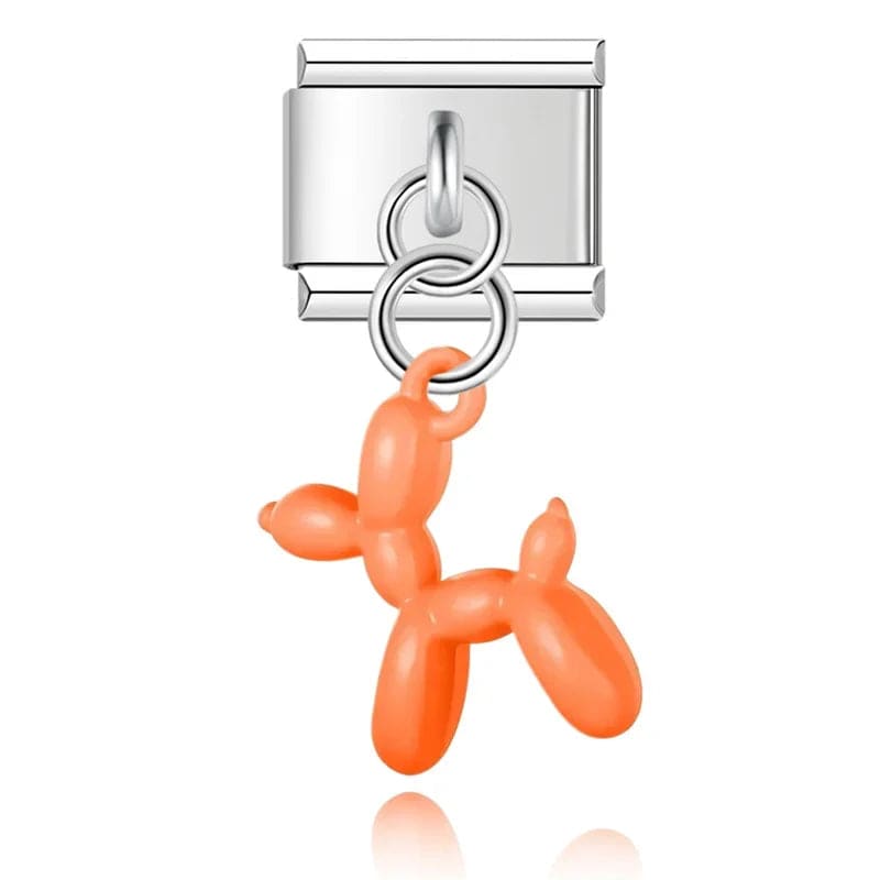 Italian Charms Perritos De Globo Acero Inoxidable - Charmsymore