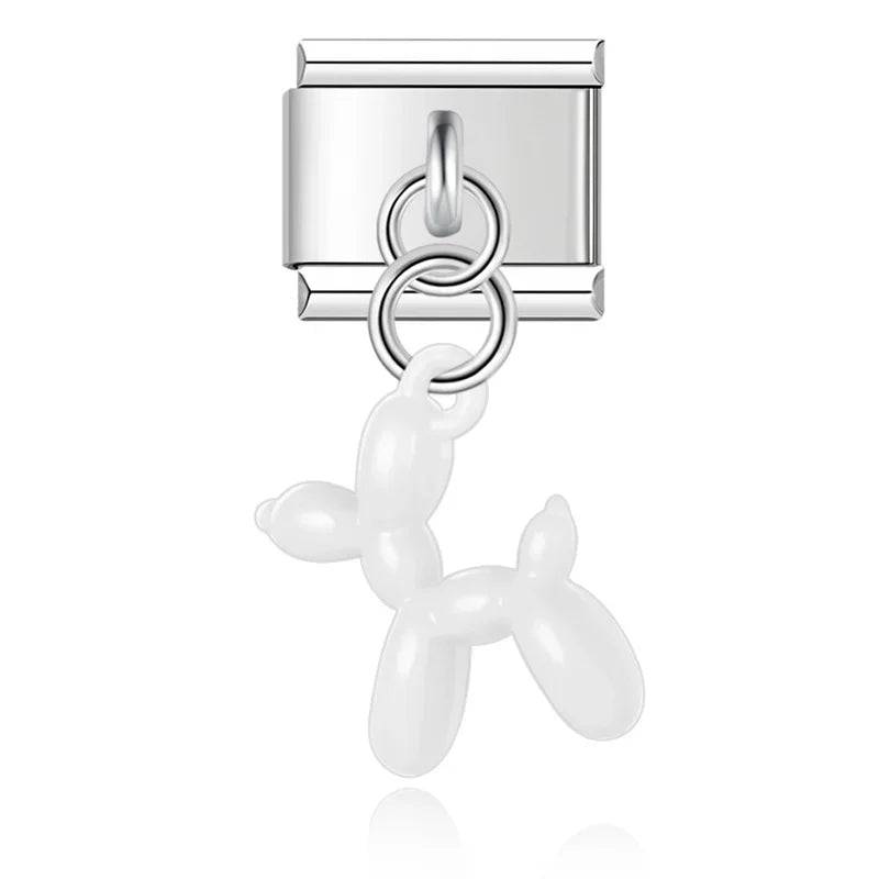 Italian Charms Perritos De Globo Acero Inoxidable - Charmsymore
