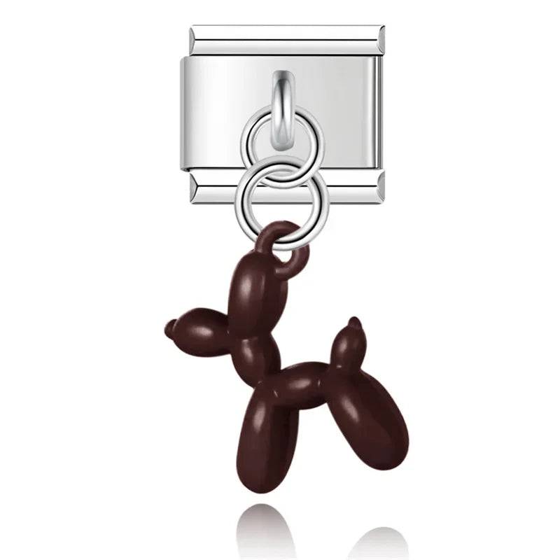 Italian Charms Perritos De Globo Acero Inoxidable - Charmsymore