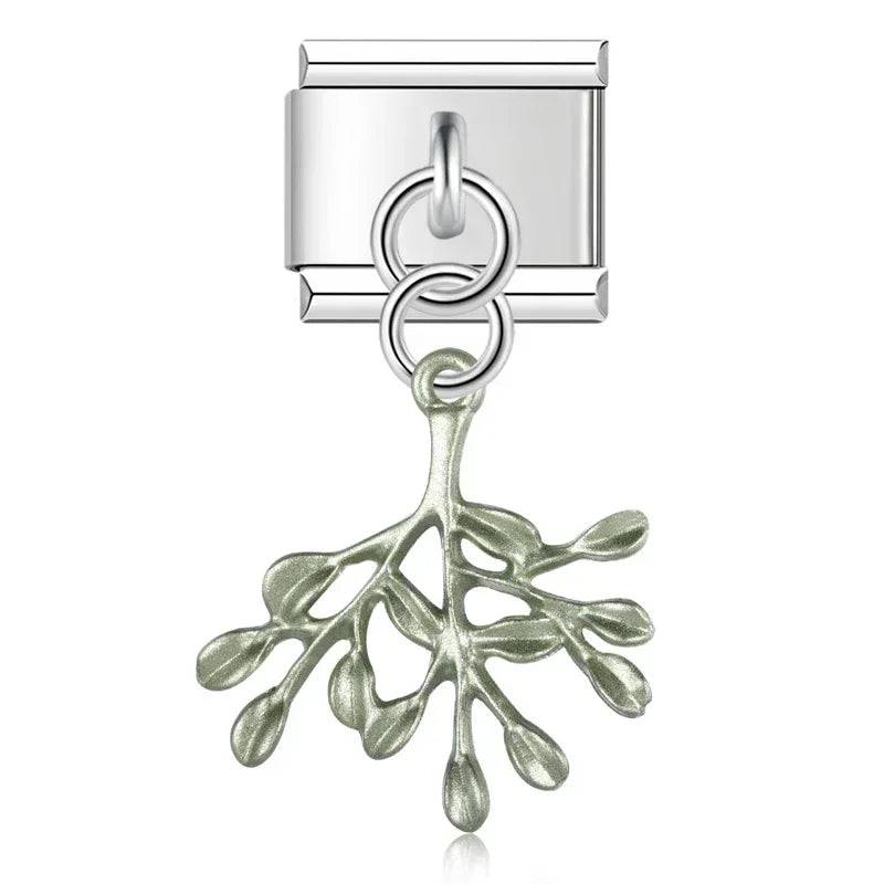 Italian Charms Plantas Acero Inoxidable - Charmsymore