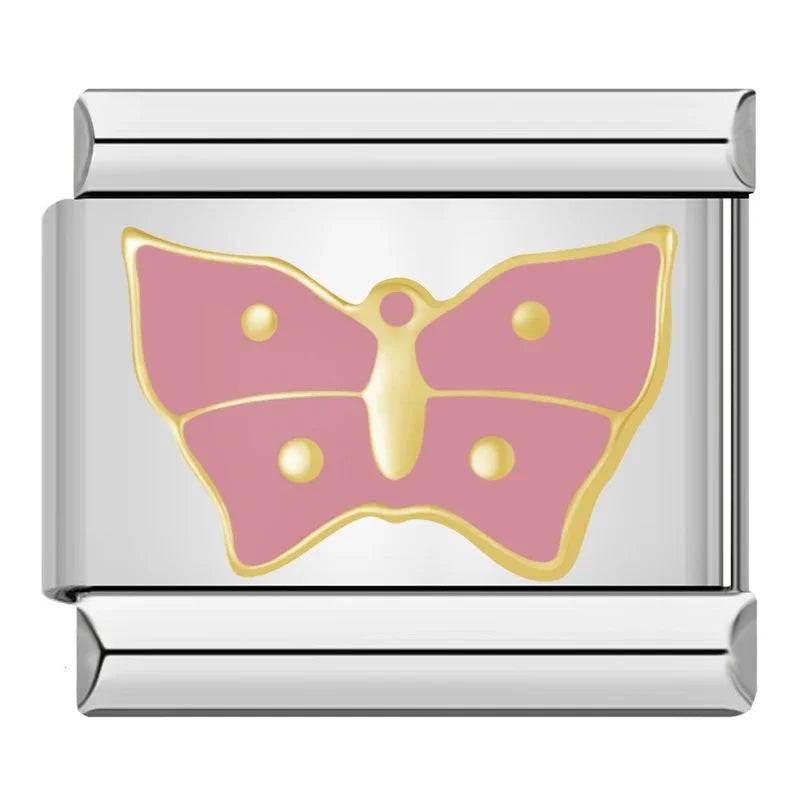 Italian Charms Rosas Acero Inoxidable - Charmsymore