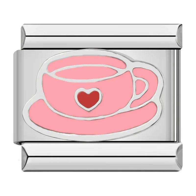 Italian Charms Rosas Acero Inoxidable - Charmsymore