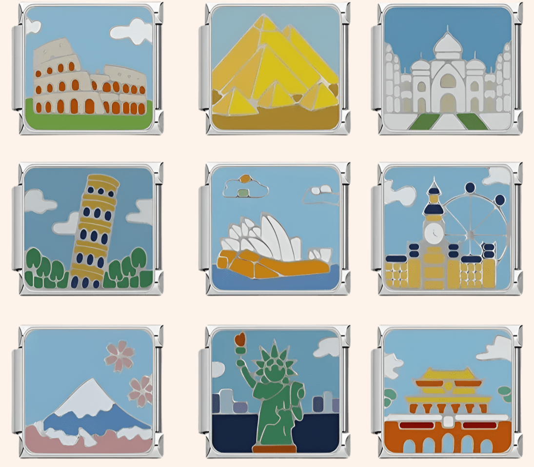 Italian Charms Viajes Acero Inoxidable - Charmsymore