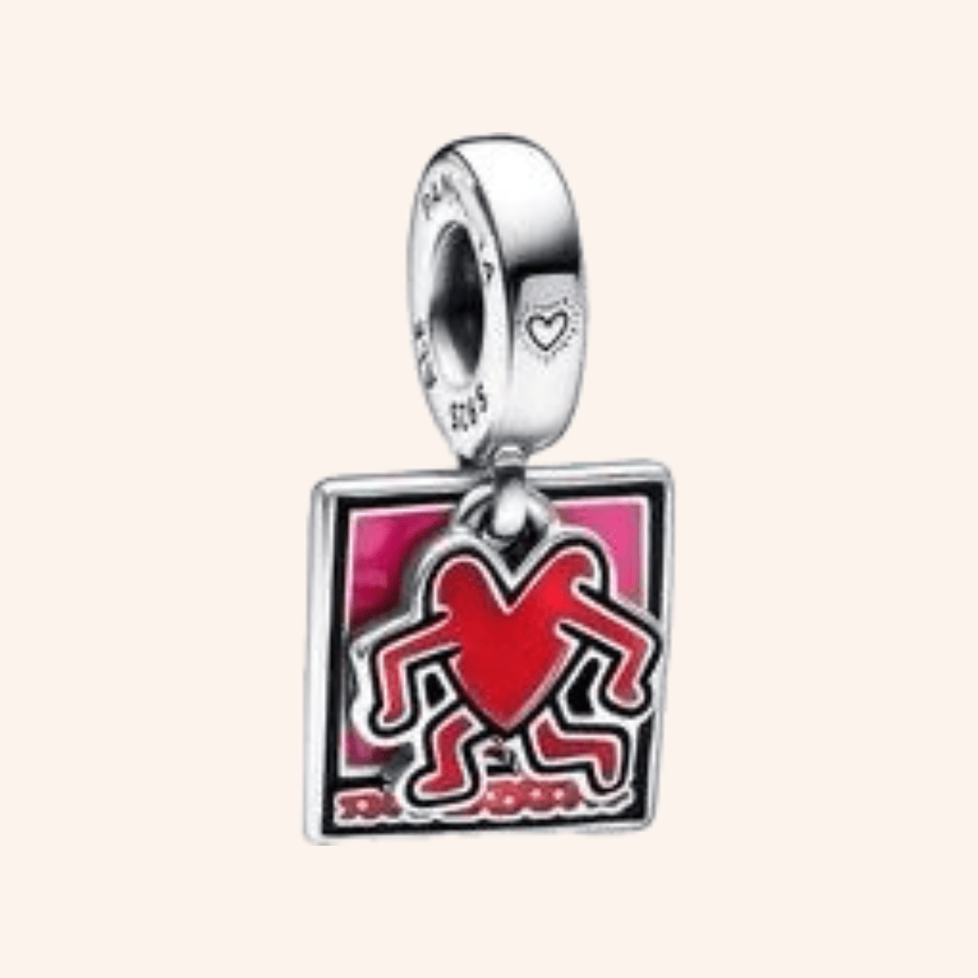 Keith Haring Charm Plata S925 - Charmsymore
