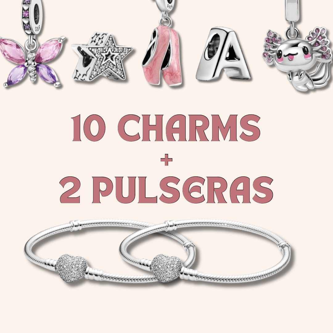 Paquete Charms Plata S925+ Pulseras S925 - Charmsymore