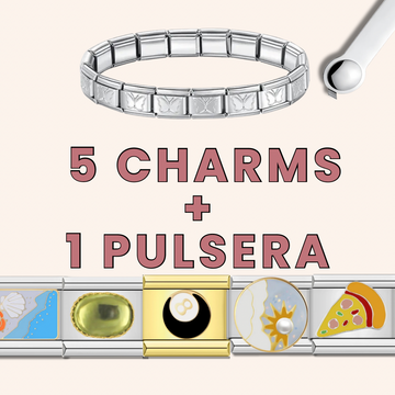 Paquete 5 Italian charms + 1 Italian bracelet