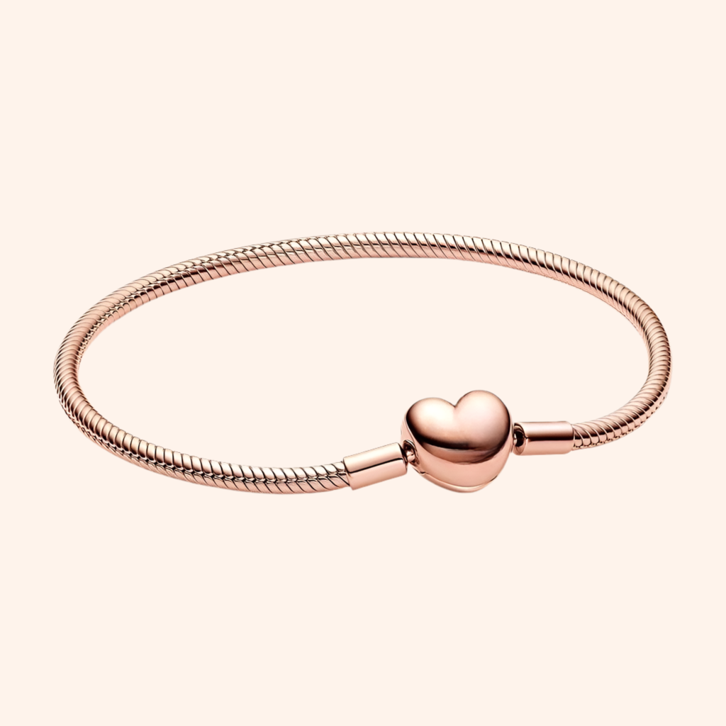 Pulsera Corazón Rose Plata 925 - Charmsymore