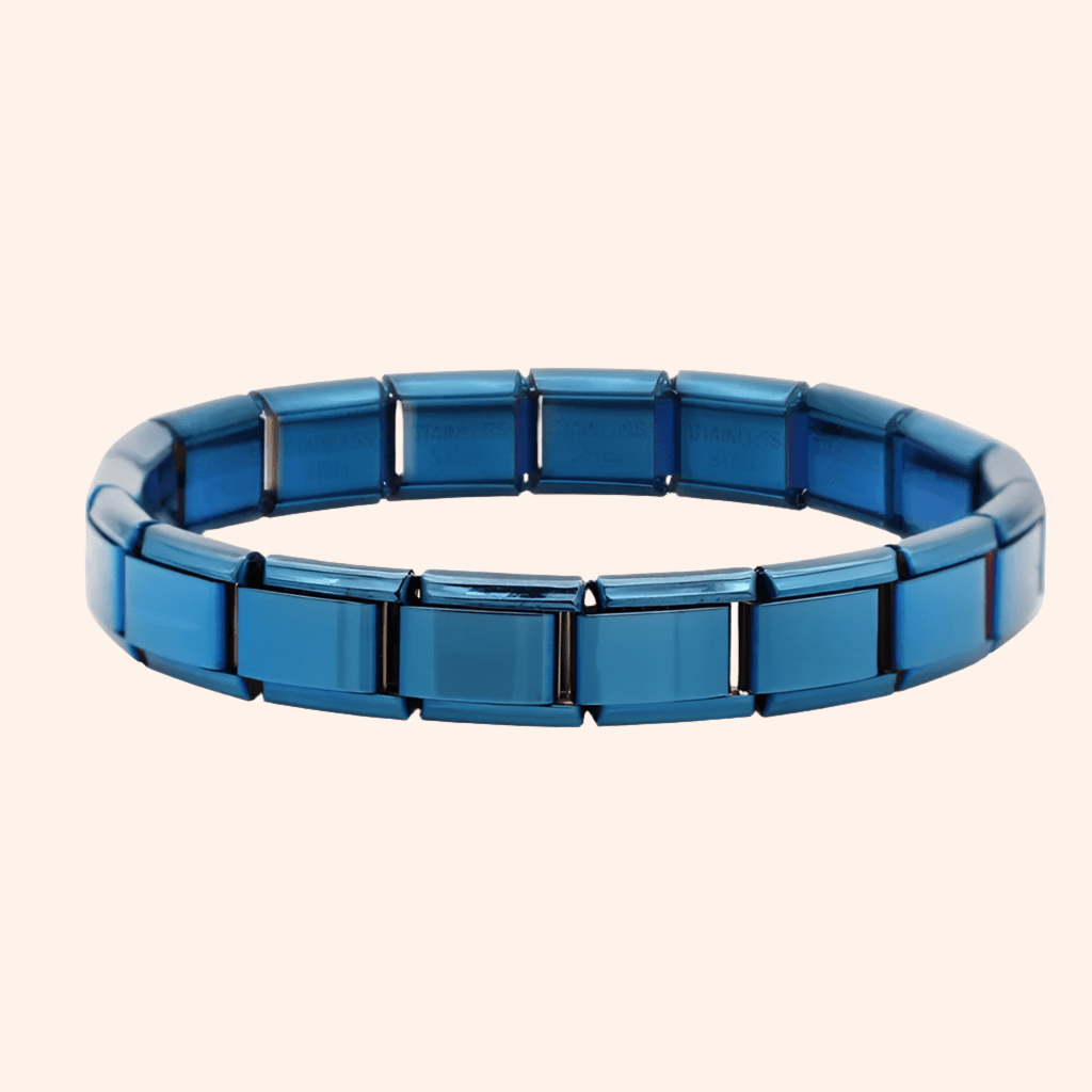 Pulsera Italiana Azul Acero Inoxidable - Charmsymore