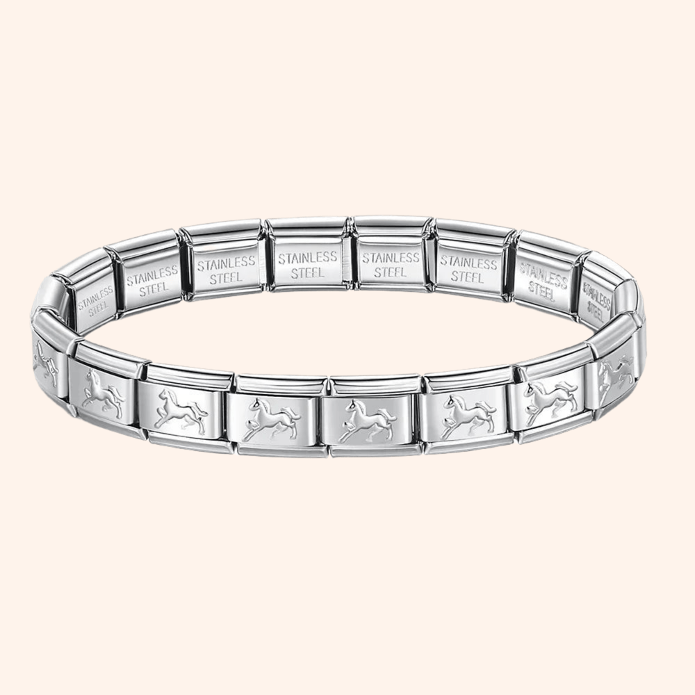 Pulsera Italiana Caballos Acero Inoxidable - Charmsymore
