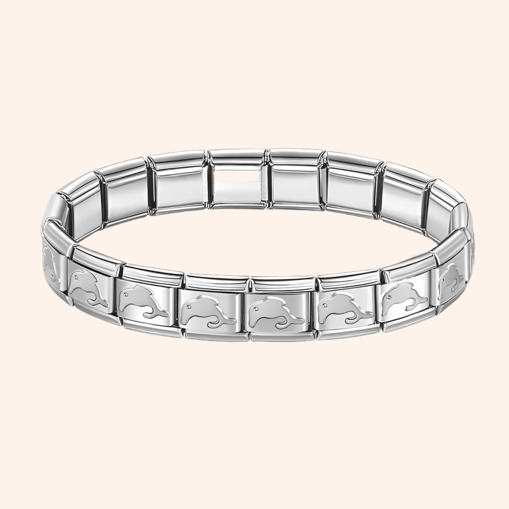 Pulsera Italiana Delfín Acero Inoxidable - Charmsymore