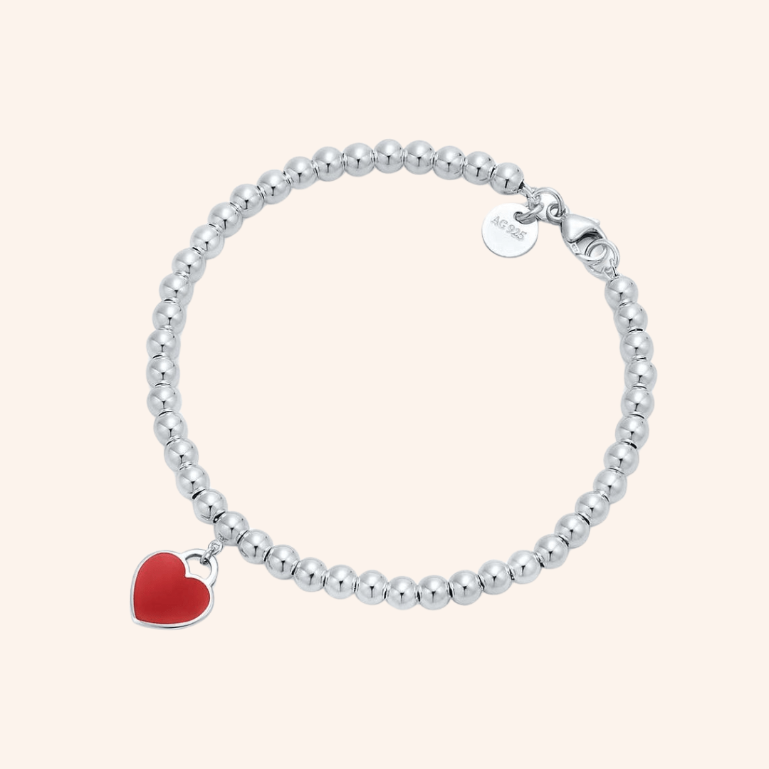 Pulsera Tifanny Roja Plata S925 - Charmsymore