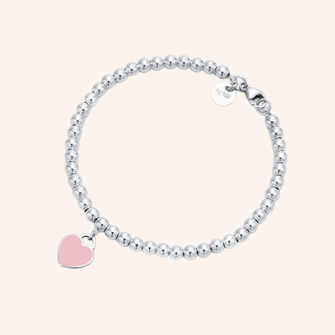 Pulsera Tiffany Rosa Plata S925 Entrega Inmediata - Charmsymore