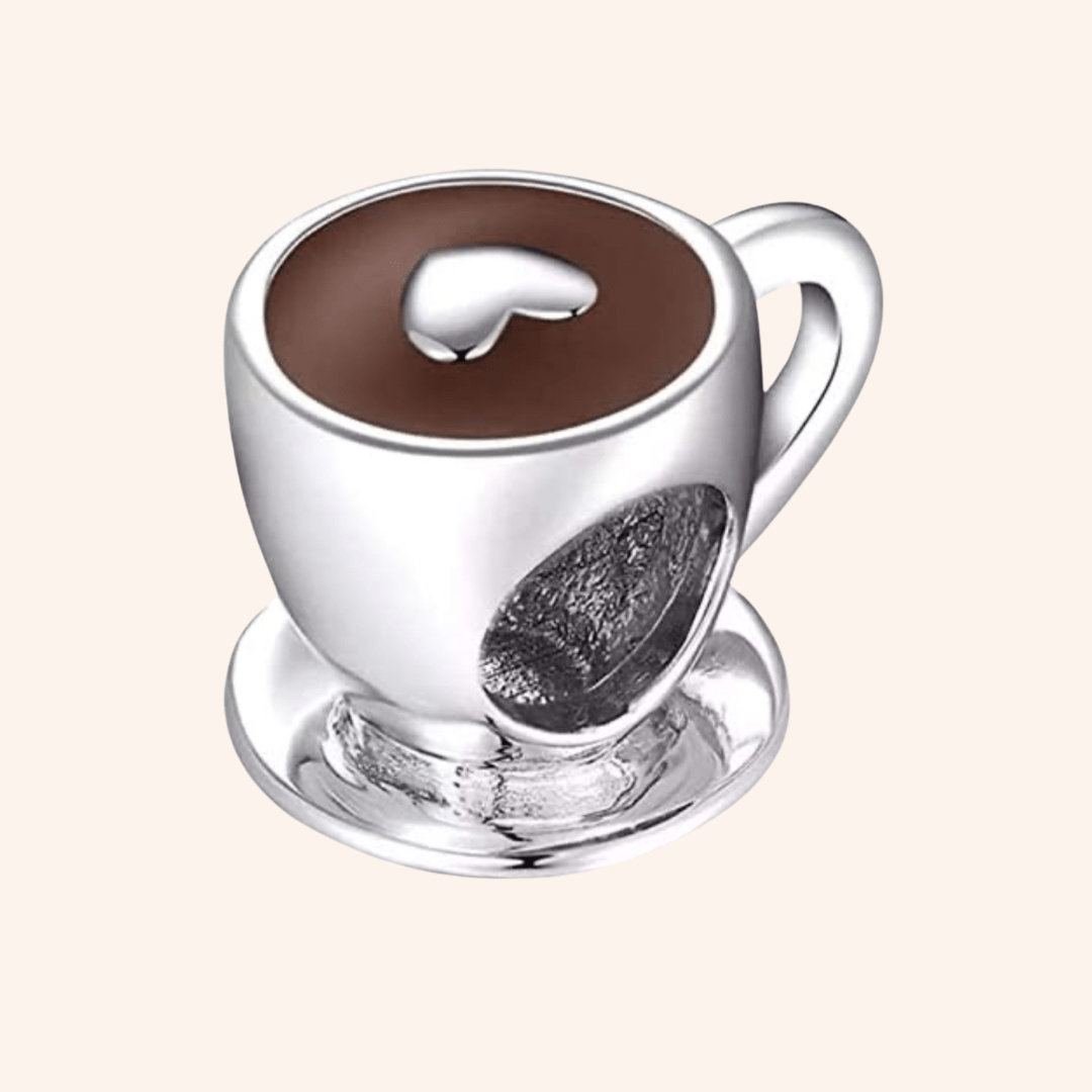 Taza de café Charm Plata S925 - Charmsymore