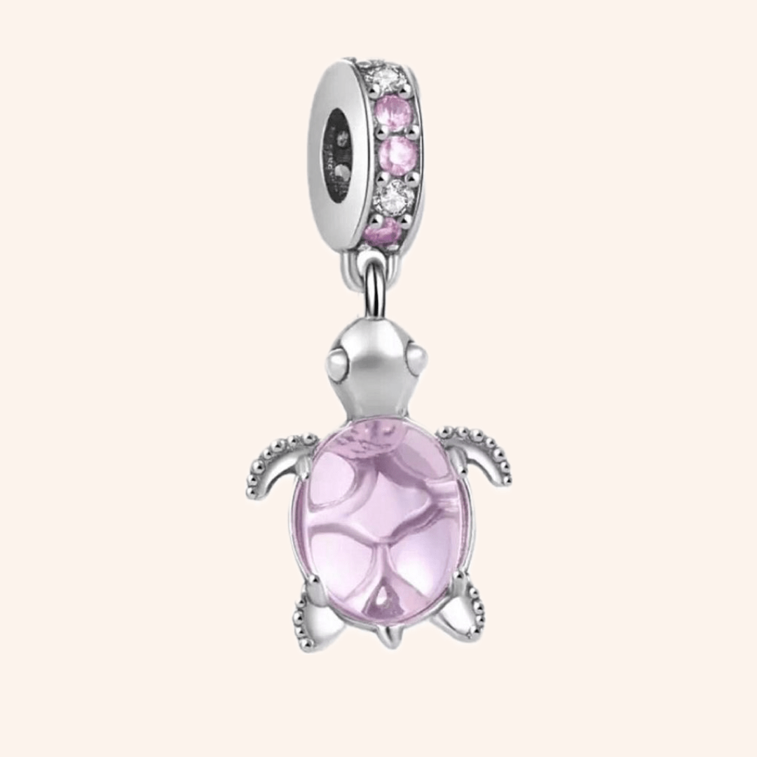 Tortuga Rosa Charm Plata S925 Mar - Charmsymore