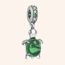 Charm Tortuga Verde Mar Plata S925