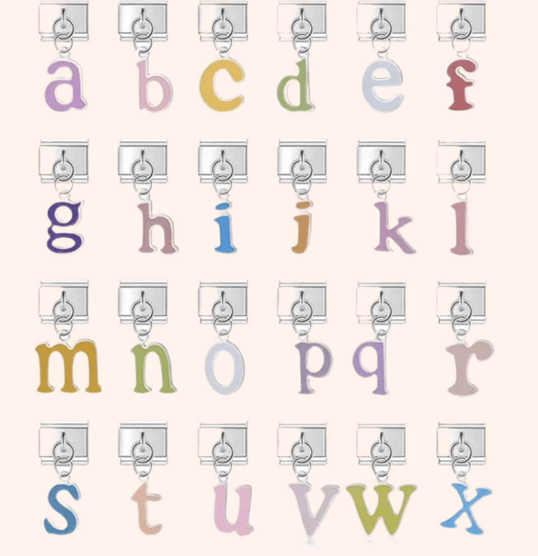 Italian Charms de letras para personalizar pulsera italiana - Charmsymore