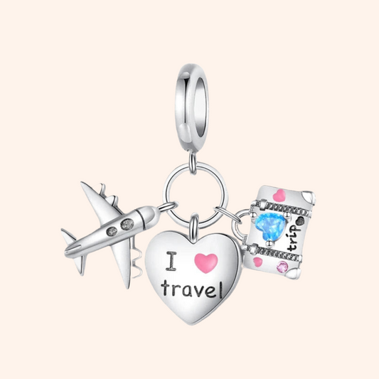 Charm Amo Viajar S925 - Charmsymore