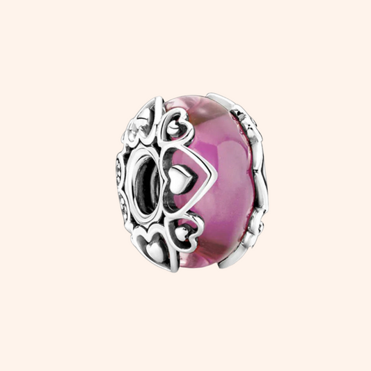 Charm Rosa Corazones S925 - Charmsymore