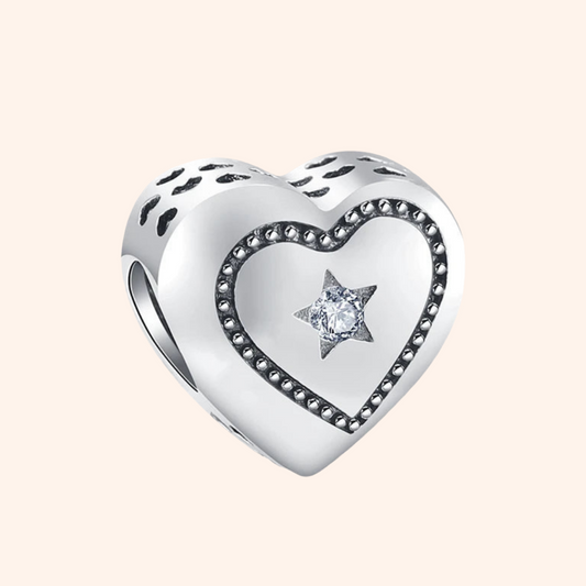 Charm Corazón Estrella S925 - Charmsymore