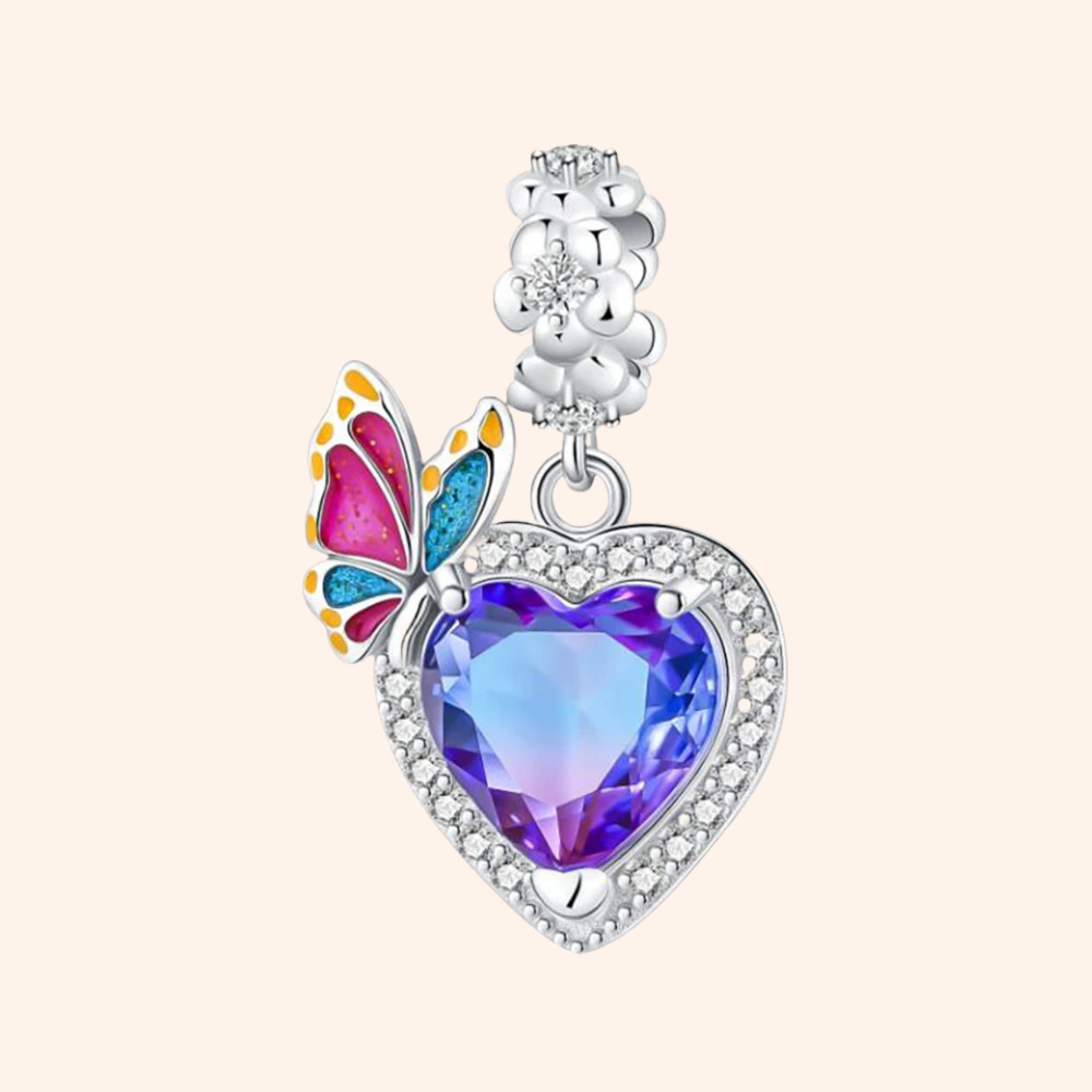 Charm Corazón Morado S925 - Charmsymore