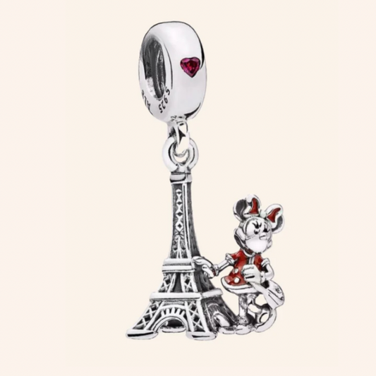 Torre Eiffel Minnie Charm Plata S925