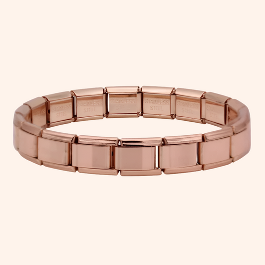 Pulsera Italiana Rose Gold Acero Inoxidable