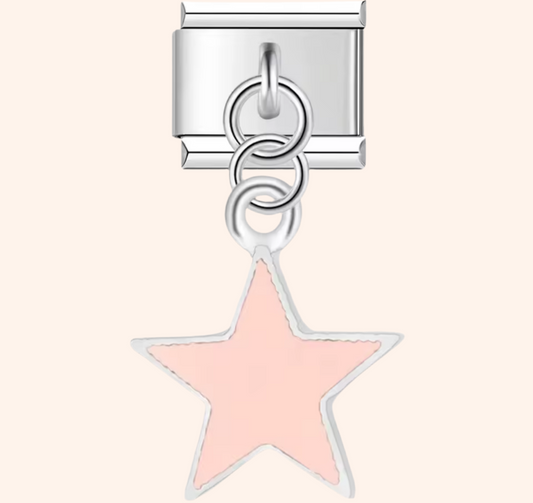 Italian Charm Estrella Rosa 𝗘𝗡𝗧𝗥𝗘𝗚𝗔 𝗜𝗡𝗠𝗘𝗗𝗜𝗔𝗧𝗔 - Charmsymore