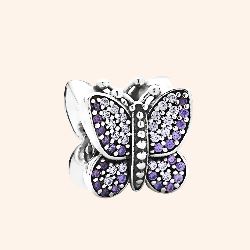 Charm Mariposa Brillos Plata S925 - Charmsymore