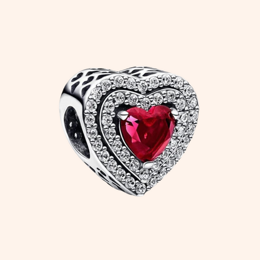 Charm Corazón con Piedra S925 - Charmsymore