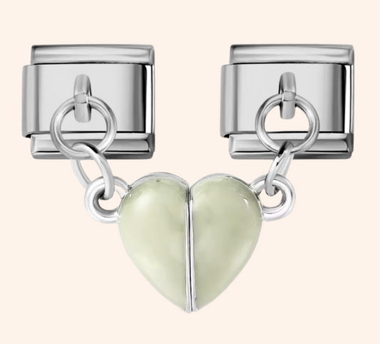 Italian Charm Corazón Imán Brilla En La Oscuridad 𝗘𝗡𝗧𝗥𝗘𝗚𝗔 𝗜𝗡𝗠𝗘𝗗𝗜𝗔𝗧𝗔