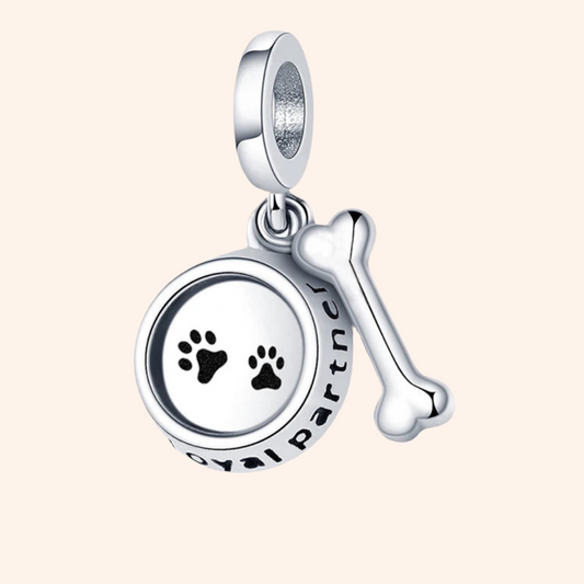 Charm Perrito Tazón Comida S925 - Charmsymore