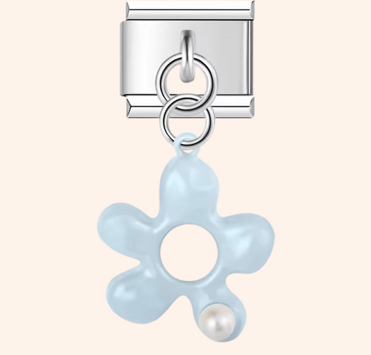 Italian Charm Flor Globo Azul 𝗘𝗡𝗧𝗥𝗘𝗚𝗔 𝗜𝗡𝗠𝗘𝗗𝗜𝗔𝗧𝗔 - Charmsymore