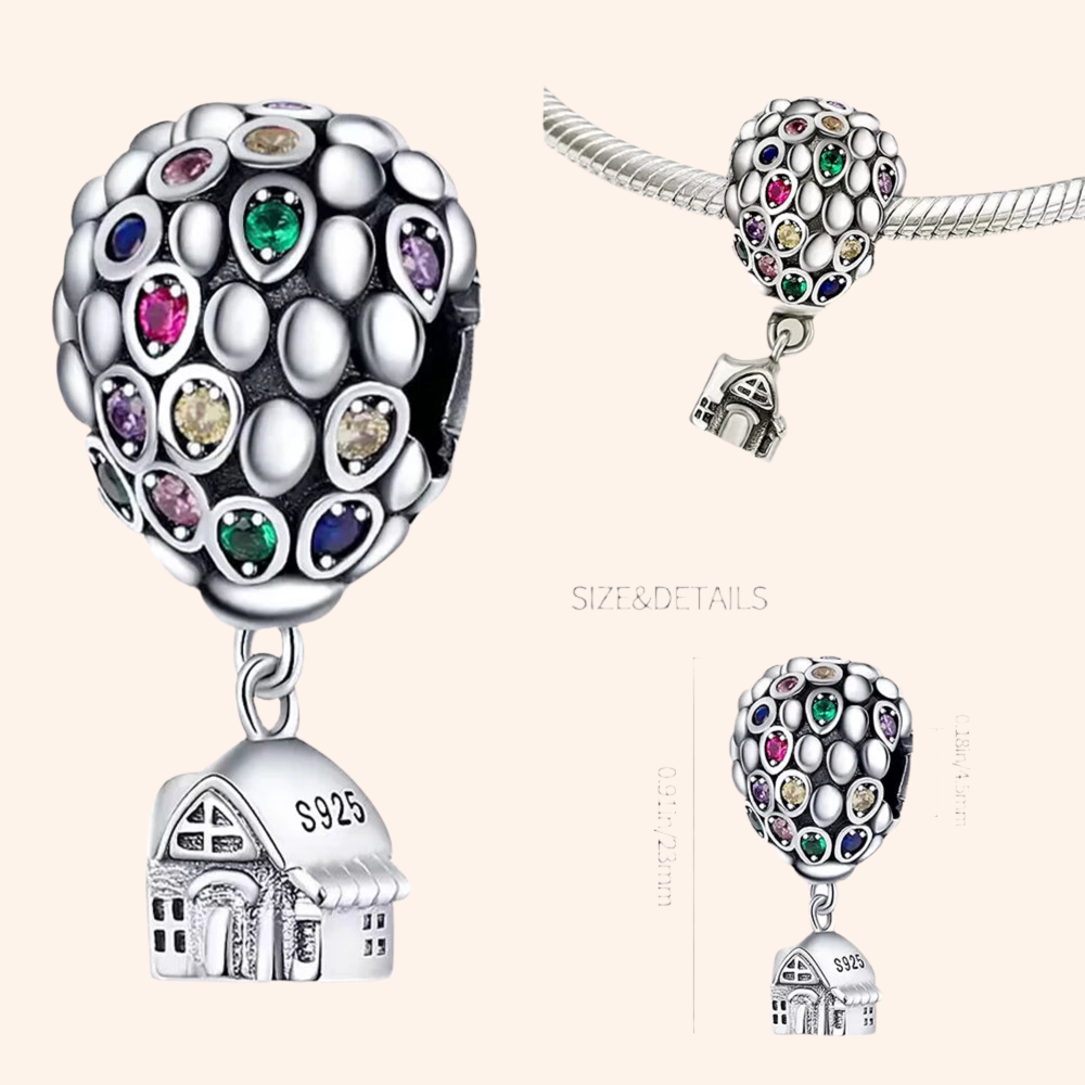 Charm Casa Up Brillos Plata S925 - Charmsymore