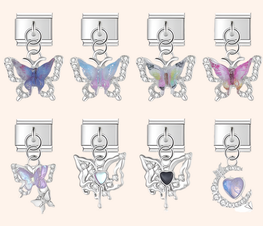 Italian Charms Mariposas Acero Inoxidable