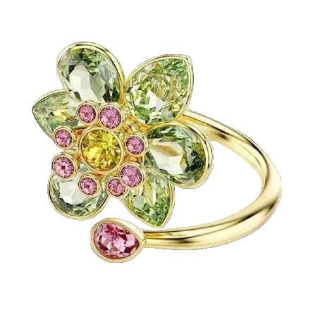 Anillo Ajustable Flor Verde - Charmsymore