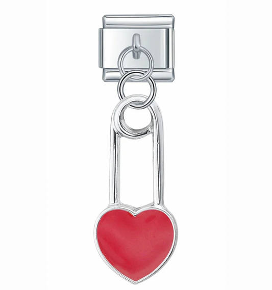 Italian Charm Seguro Corazón Rojo 𝗘𝗡𝗧𝗥𝗘𝗚𝗔 𝗜𝗡𝗠𝗘𝗗𝗜𝗔𝗧𝗔