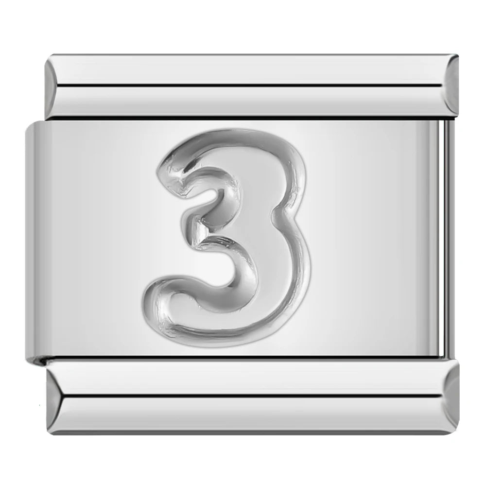 Italian Charms Números Plata - Charmsymore