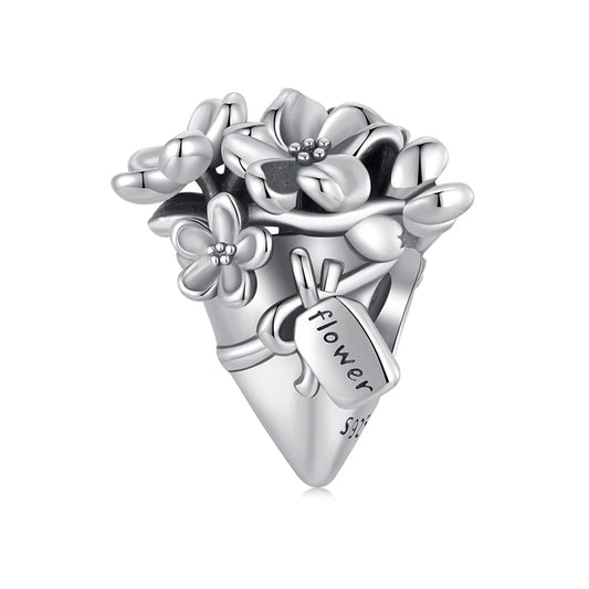 Ramo Flores Charm Plata S925 - Charmsymore