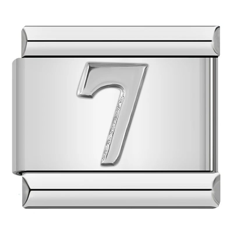 Italian Charms Números Plata - Charmsymore
