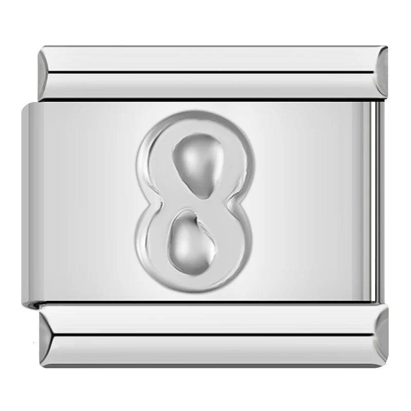 Italian Charms Números Plata - Charmsymore