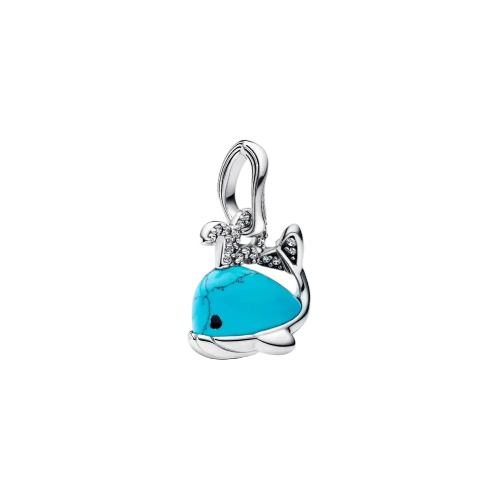 Charm Ballena Azul Plata S925