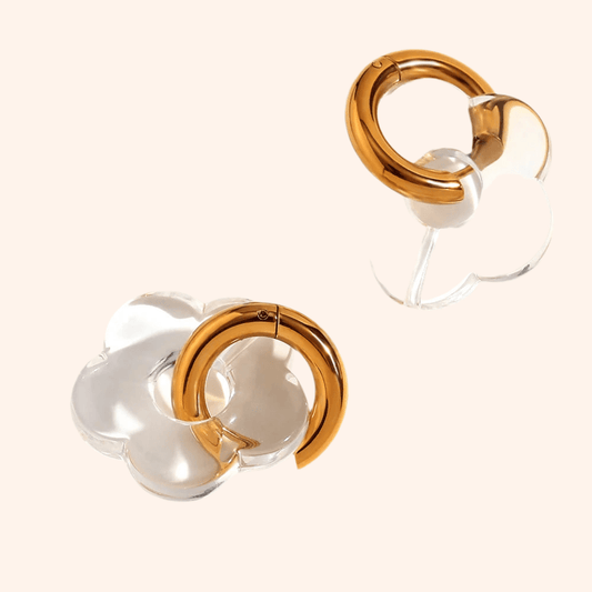 Aretes Flores Clear - Charmsymore