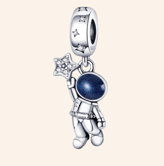 Astronauta Charm Plata S925 - Charmsymore