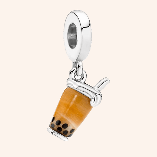 Boba Tea Charm Plata S925 - Charmsymore