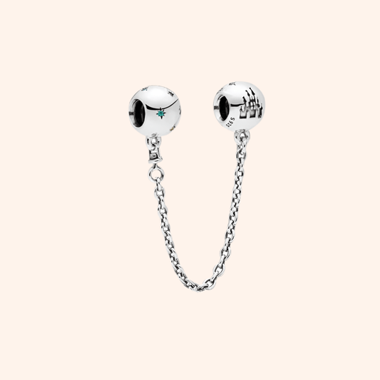 Cadena de Seguridad Castillo S925 - Charmsymore
