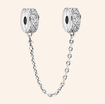 Cadena de Seguridad con Clip Plata S925 para pulsera de charms | Charmsymore
