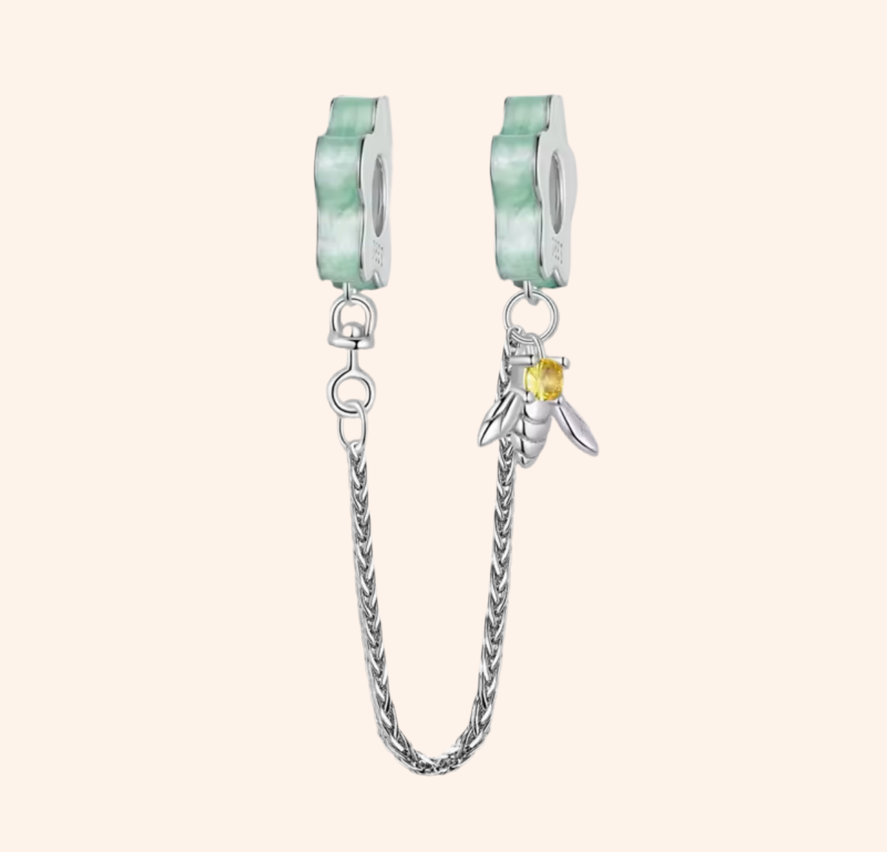 Cadena De Seguridad Luciérnaga Plata 925 - Charmsymore